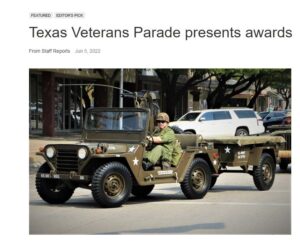 Texas Veterans Parade presents awards